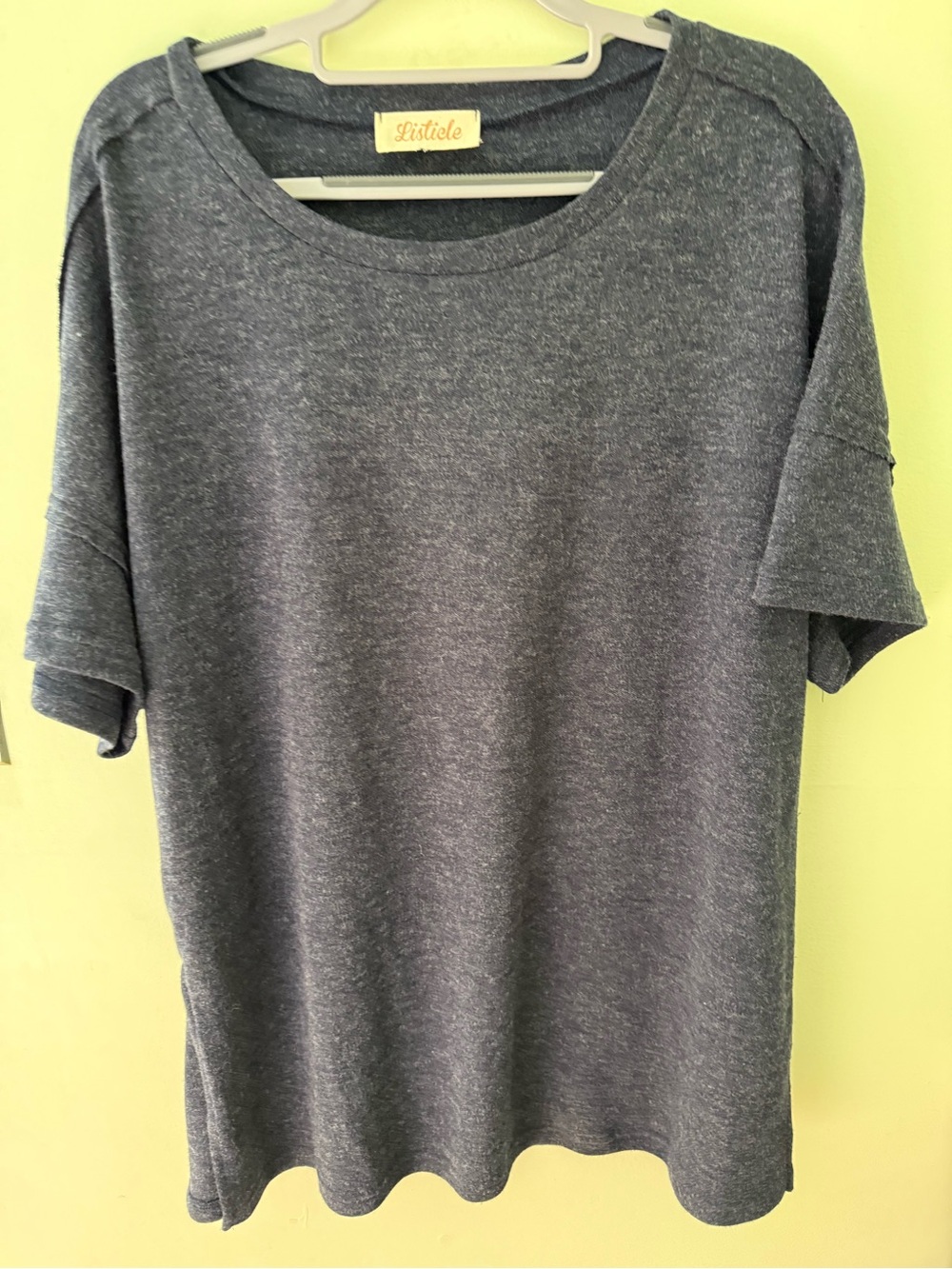 Listicle Navy Heather Tee M